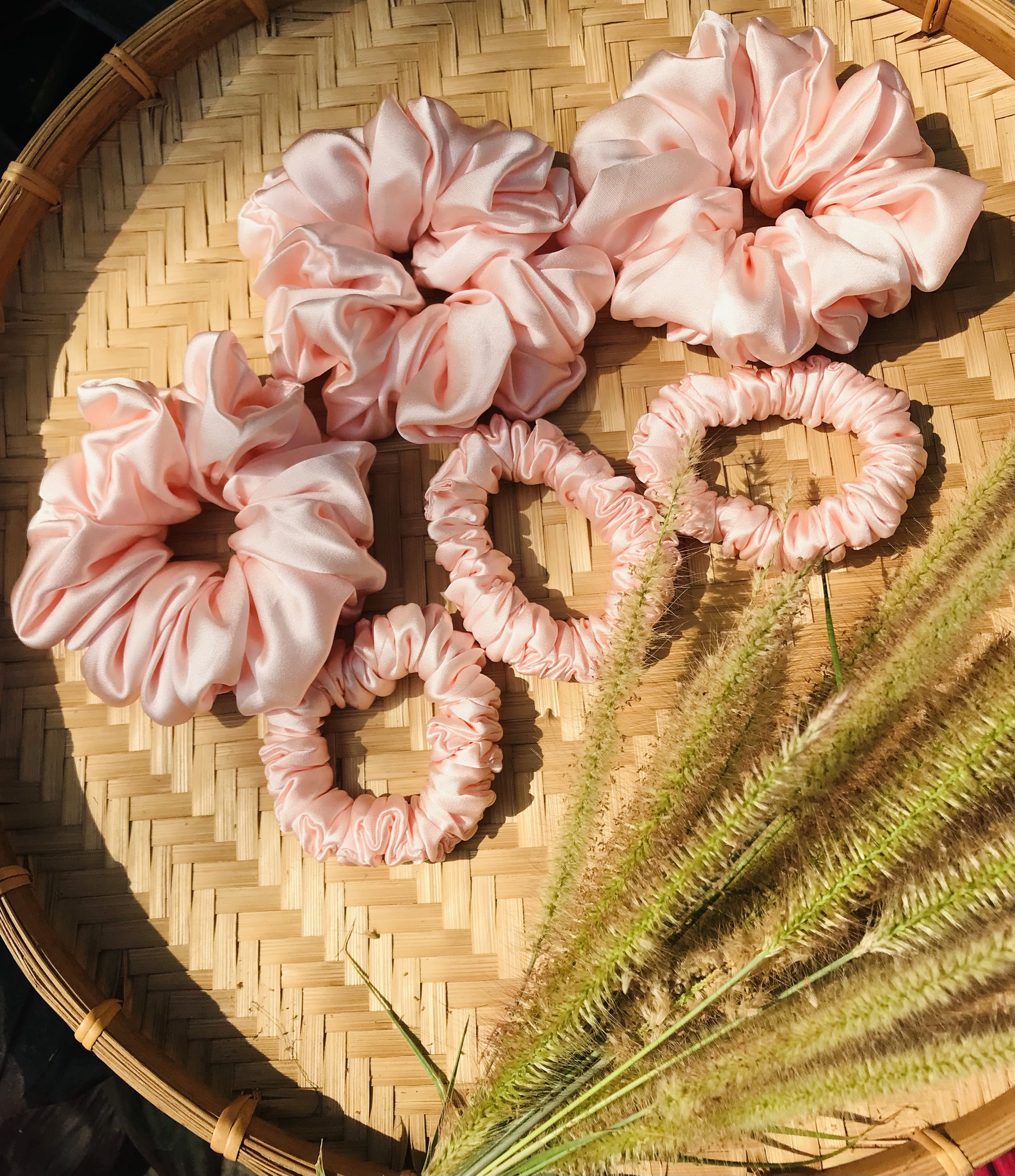 Dây Buộc Tóc Màu bản lớn 5cm,Thời Trang Cho Nữ, Dây Buộc Vải lụa tơ tằm , Silk Scrunchie Băng Đô Co Giãn Đơn Giản, Sang trọng Cho Nữ, Băng Đô lụa Satin Buộc Tóc Cho Bé Gái Phụ Kiện Tóc