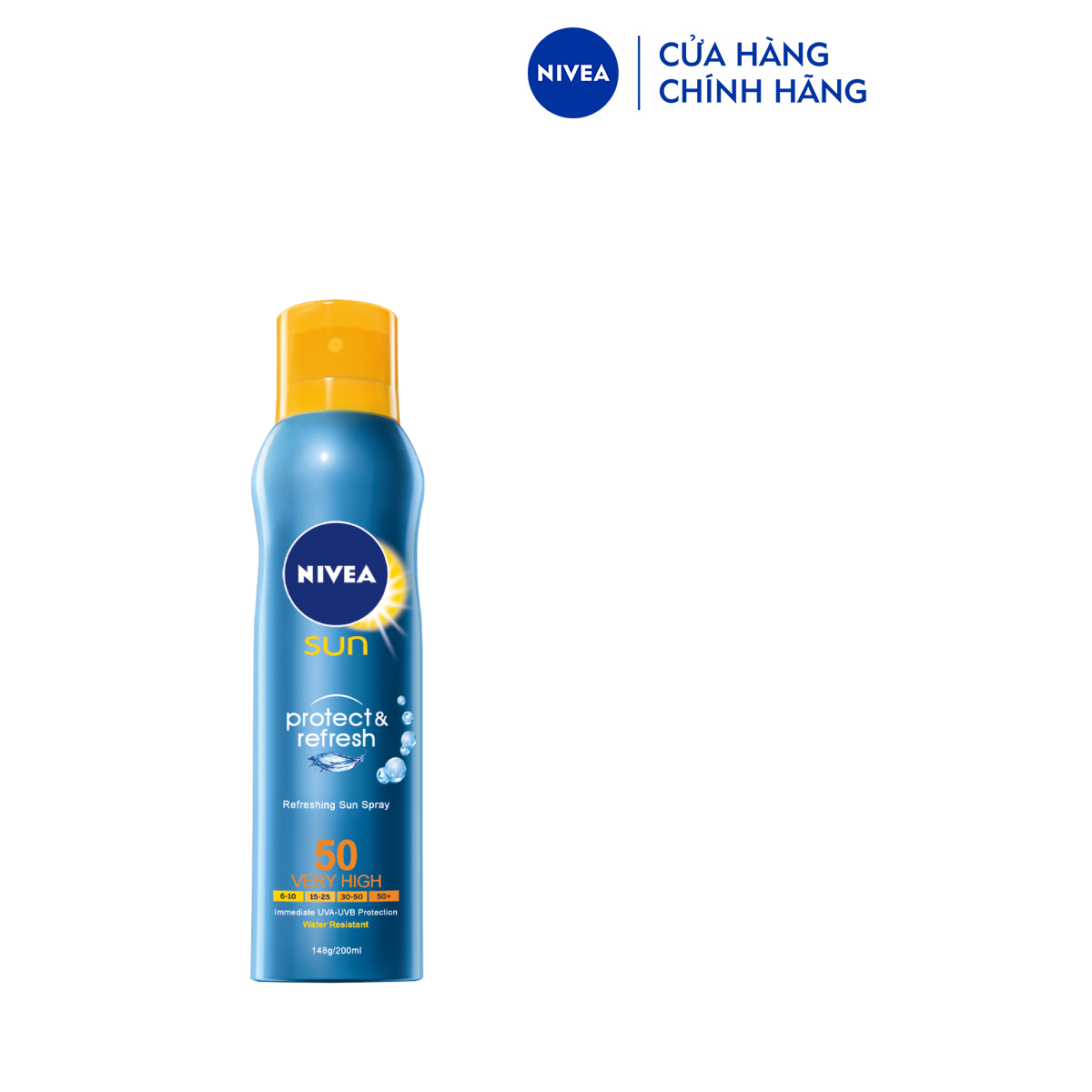 Xịt Chống Nắng NIVEA Mát Lạnh Sảng Khoái SPF50 (200ml)