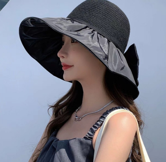 Hình ảnh Mũ rộng vành chống nắng chống tia UV phong cách Hàn, nón nữ chống nắng mẫu mới
