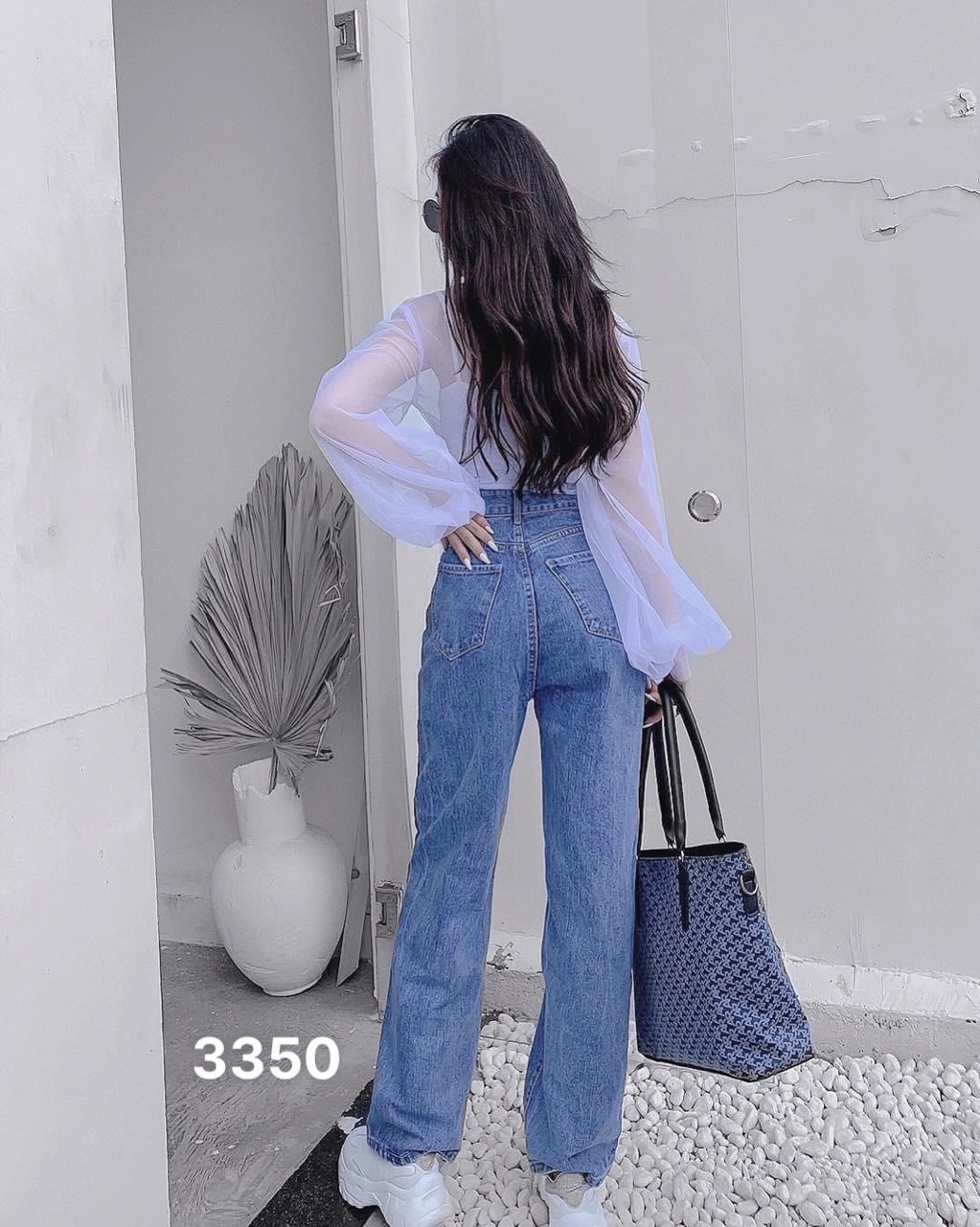 Quần jean nữ - Quần baggy nữ cao cấp dáng suông phong cách Ulzzang chất liệu bò dày dặn