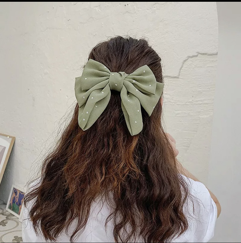 Kẹp Tóc Nơ Voan Hoa