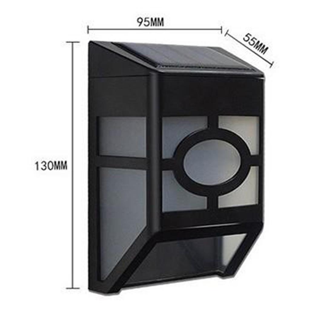 2Pcs LED Solar Power Wall Light Warm Light for Outdoor Patio Garden Yard