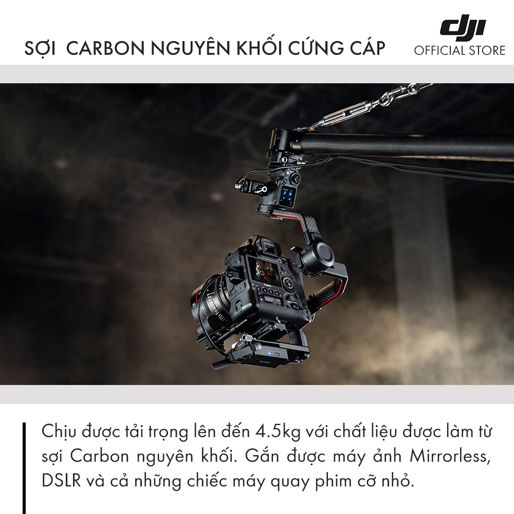 Tay Cầm Gimbal Chống Rung DJI Ronin RS 2 Basic - Hàng Chính Hãng - Bảo Hành 12 Tháng