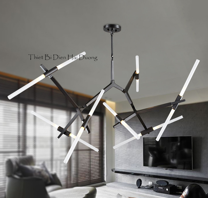 Đèn Chùm Decor Xương Cá 14 Tay  -Kiểu Dáng Sang Trọng Hiện Đại - 14 Bóng Led G4 - Có Video