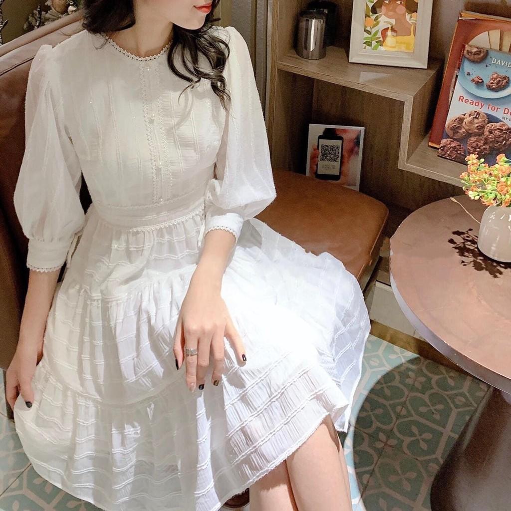 Đầm Dự Tiệc Babydoll Phối Ren
