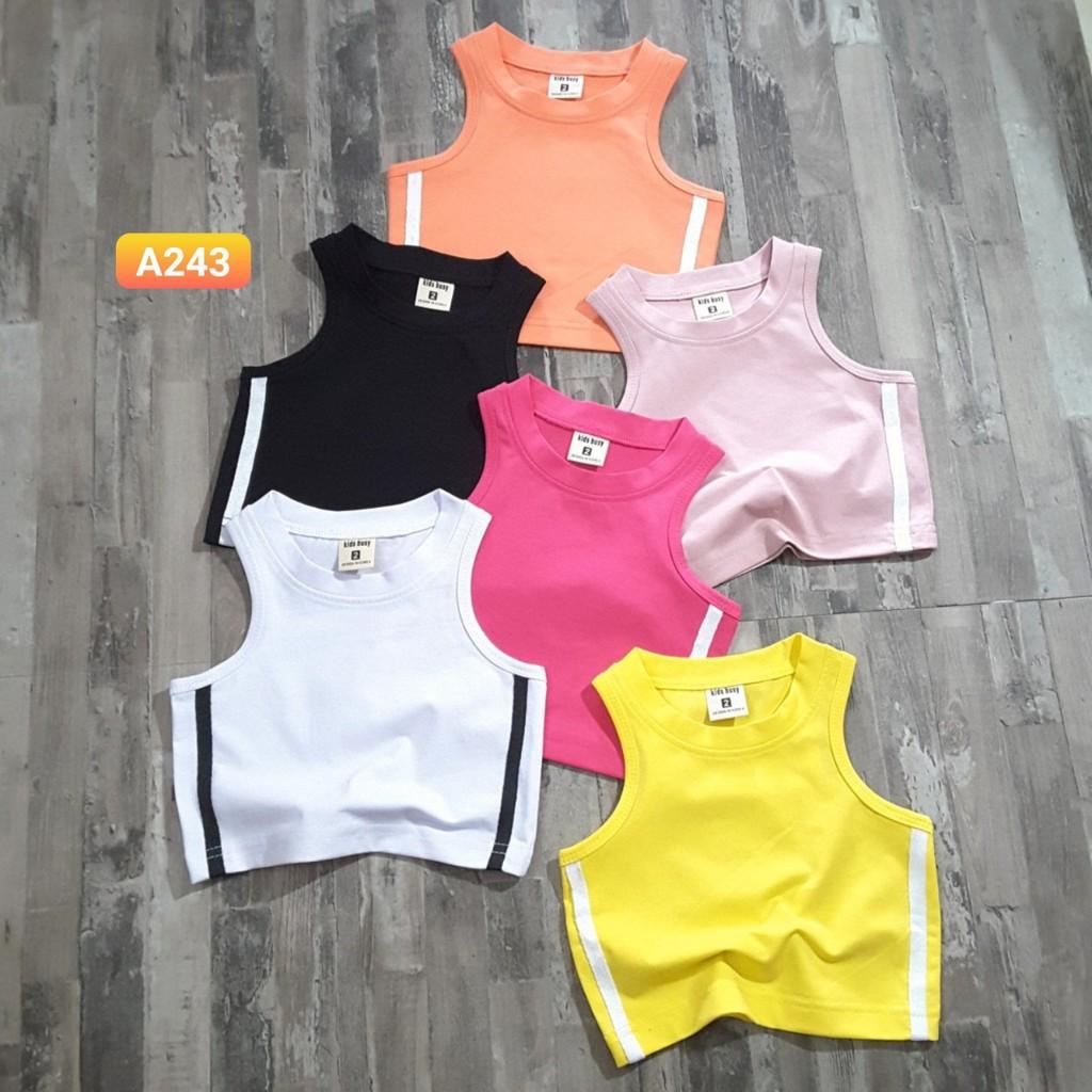 Áo thun bé gái 3 lỗ thun cotton xinh mát hàng đẹp y hình