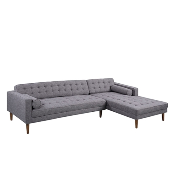 Ghế Sofa Góc L Corner But Grey Xám Nút SGF20