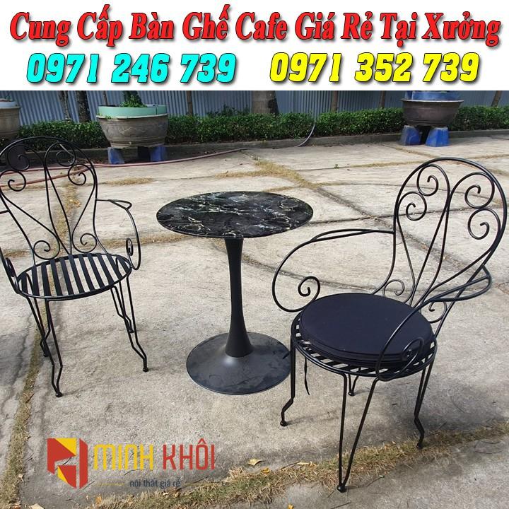 Bộ bàn ghế sắt cafe mỹ nghệ ngoài trời