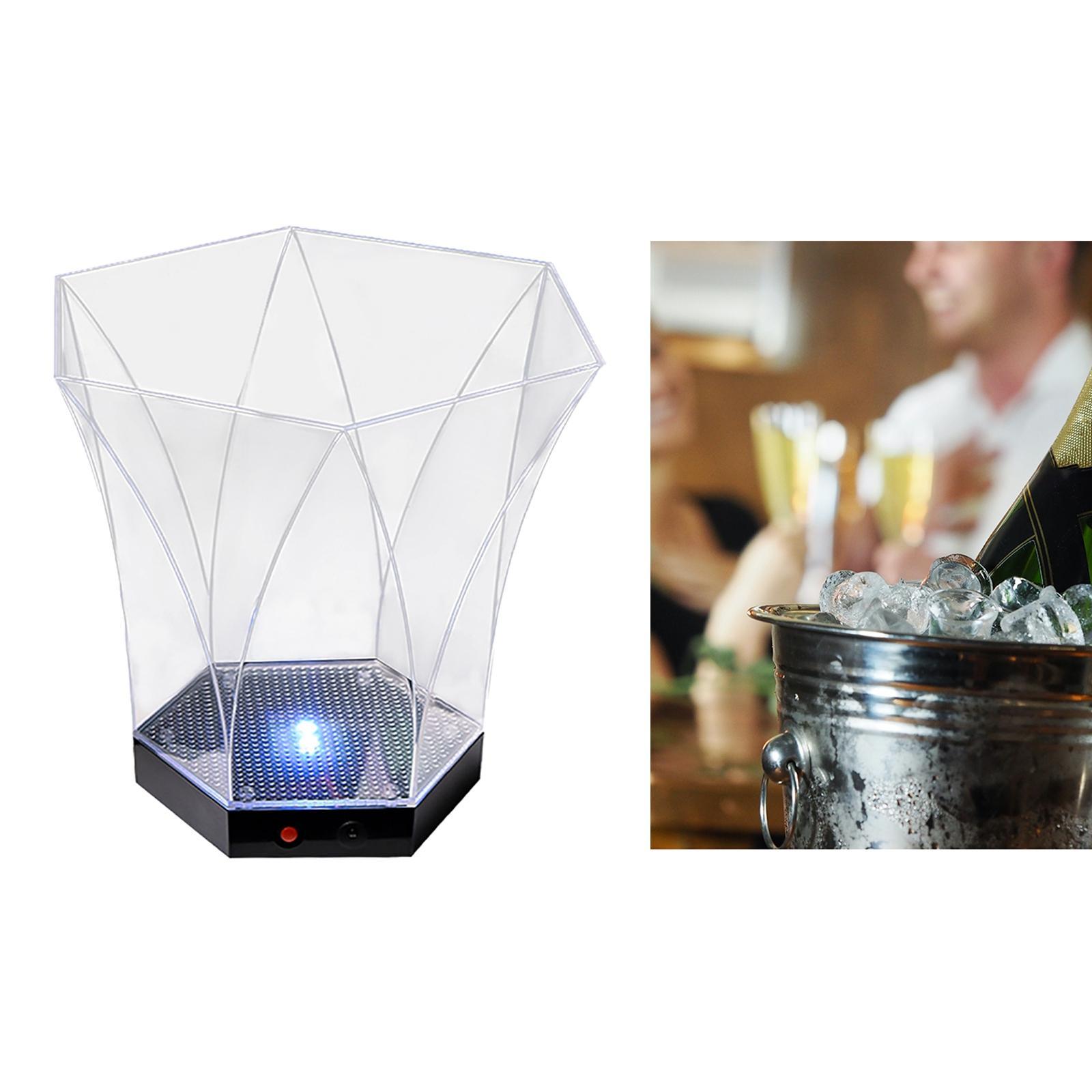 LED Wine Ice Bucket Bar 5L Wine Plastic Color Changing Bottle Home Glowing