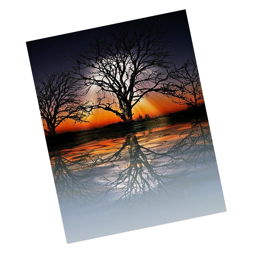 Home Diamond Painting Colorful Tree Sunlight Fashion Wall Decor Handmade DIY