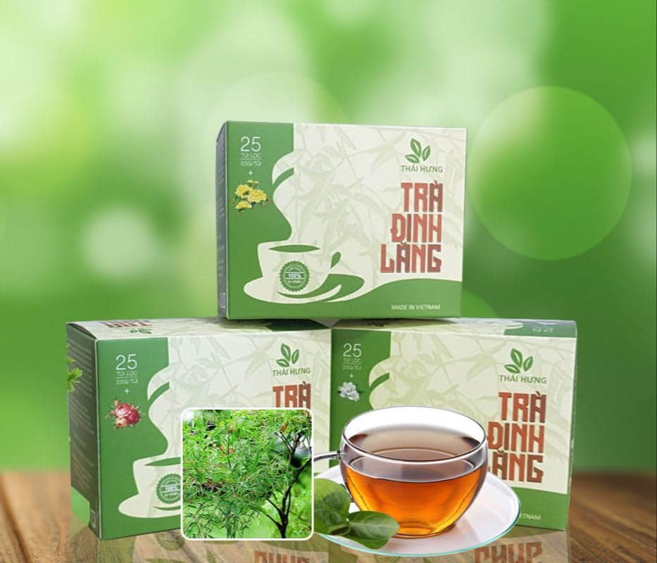 Combo 04 Hộp Trà thảo dược cao cấp Thái Hưng: ĐINH LĂNG (25 túi lọc 2,5g)