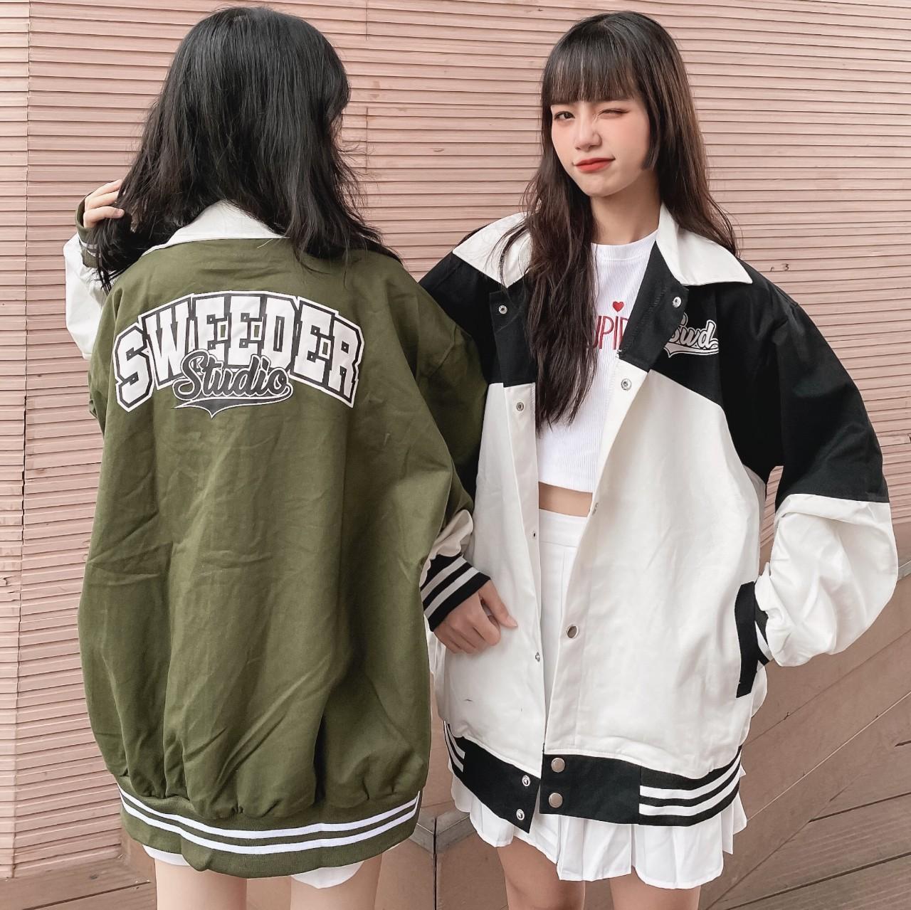 Áo Khoác Bomber BOB Jacket Form Rộng Vải Khaki Dày Dặn Phong Cách Ulzzang Unisex