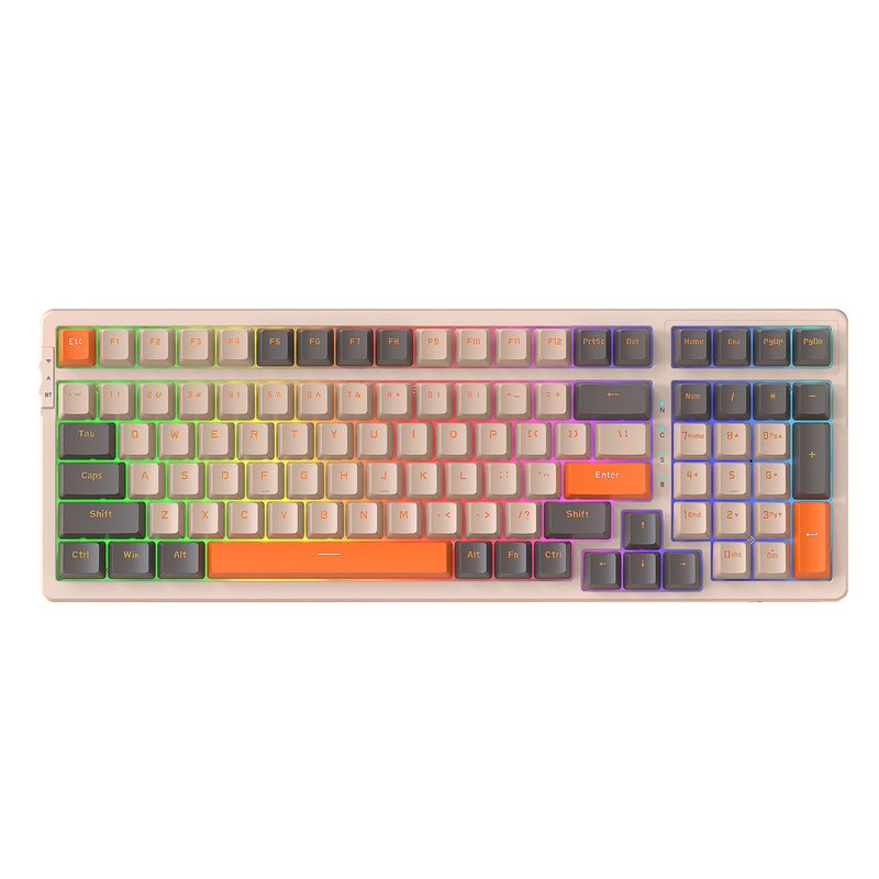 Bàn phím cơ CÓ DÂY Attack Shark K98RGB sử dụng Yellow Switch có hotswap với thiết kế phím full size 100 phím kèm theo 18 chế độ led RGB cực đẹp - Hàng Chính Hãng