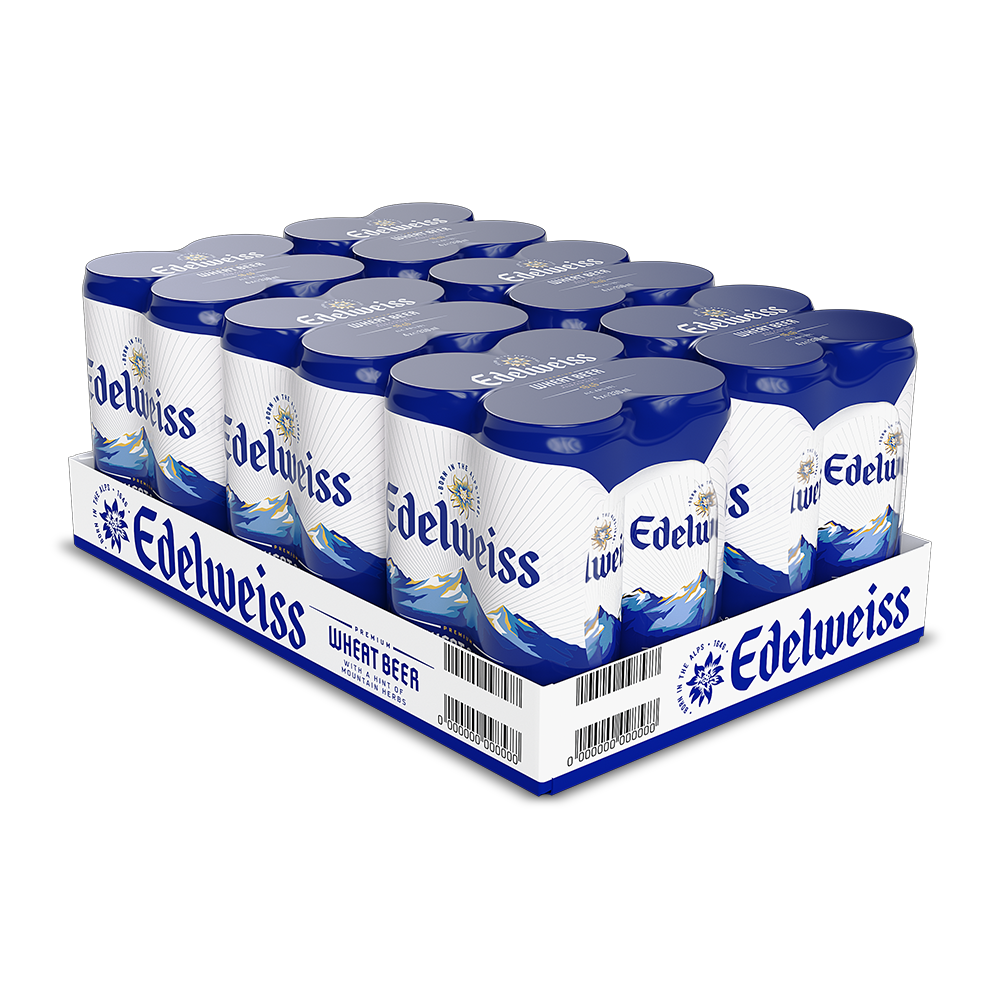 Thùng 24 lon Bia Tuyết - Edelweiss 330ml/lon