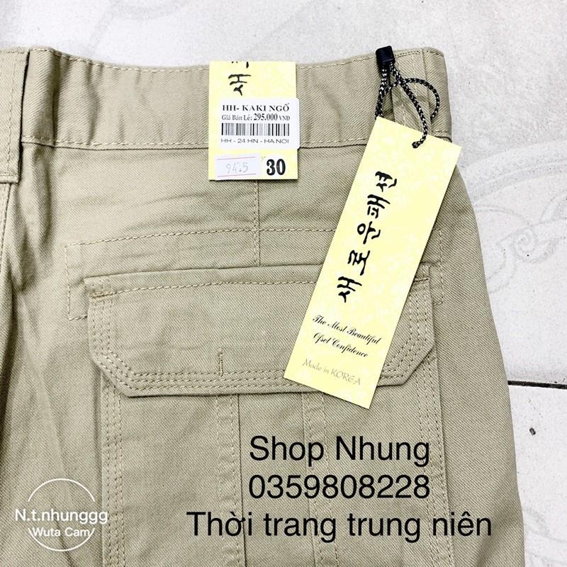quần ngố kaki túi hộp nam trung niên chất đẹp - 2