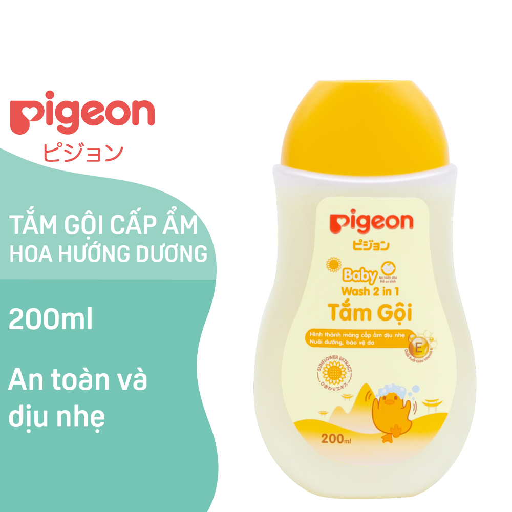 Tắm gội dịu nhẹ Pigeon Hoa hướng dương 200ml/700ml (MẪU MỚI)