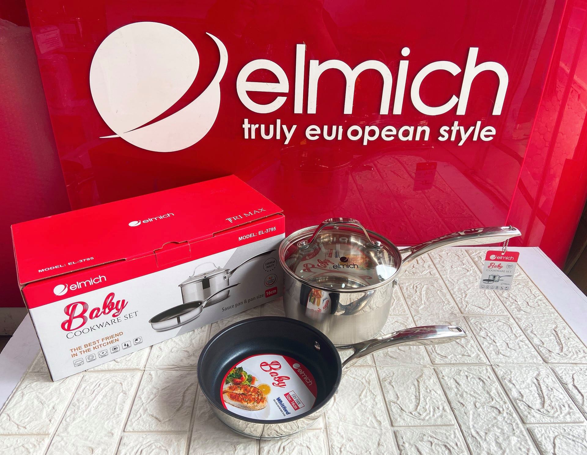 Bộ inox Elmich baby EL-3795 size 16cm- hàng chính hãng