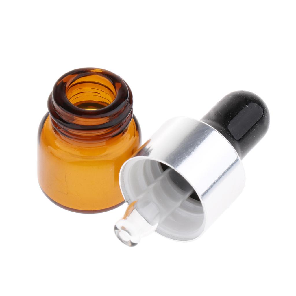 20Pcs Mini Refillable Dropper Bottles Essential Oils Cosmetics Perfume Applicator Pipette Makeup Sample Vials