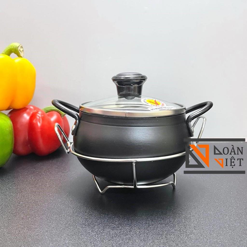 Nồi Cơm Niêu mẫu MỚI SIÊU ĐẸP làm từ HỢP KIM NHÔM VÂN ĐÁ CHỐNG DÍNH. Niêu NHÔM đức Nguyên khối ĐẴNG CẤP