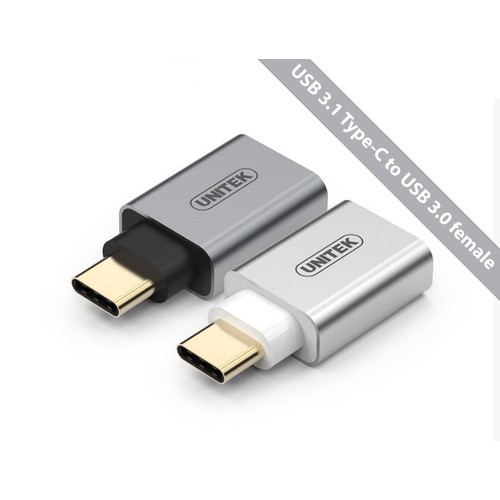 Đầu chuyển USB type C sang USB 3.0 Unitek chất liệu nhôm chuyển ngõ cắm usb type c thành ngõ usb - Hàng chính hãng