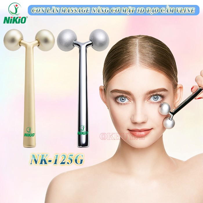 Con lăn massage nâng cơ mặt 3D tạo cằm Vline Nikio NK-125G