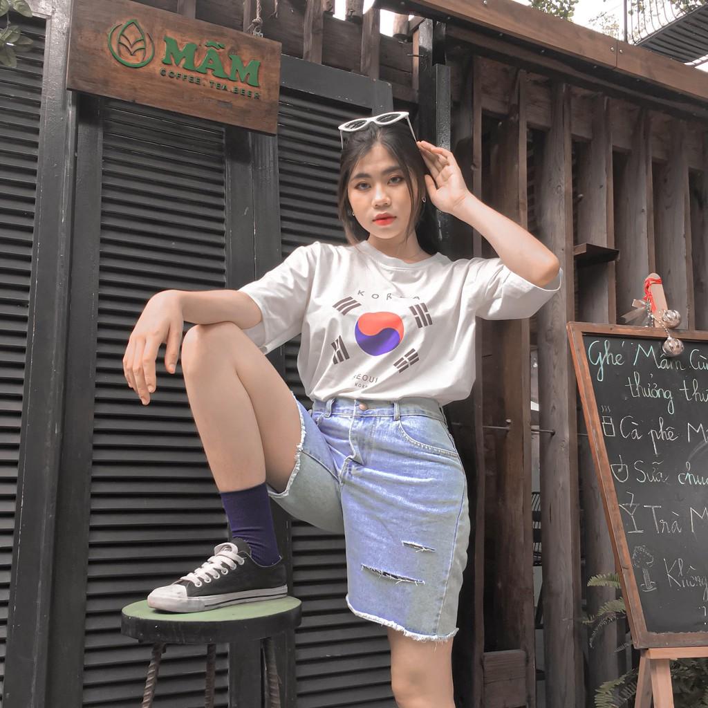 Áo Thun Unisex Cờ Hàn - HÌNH CHỤP THẬT