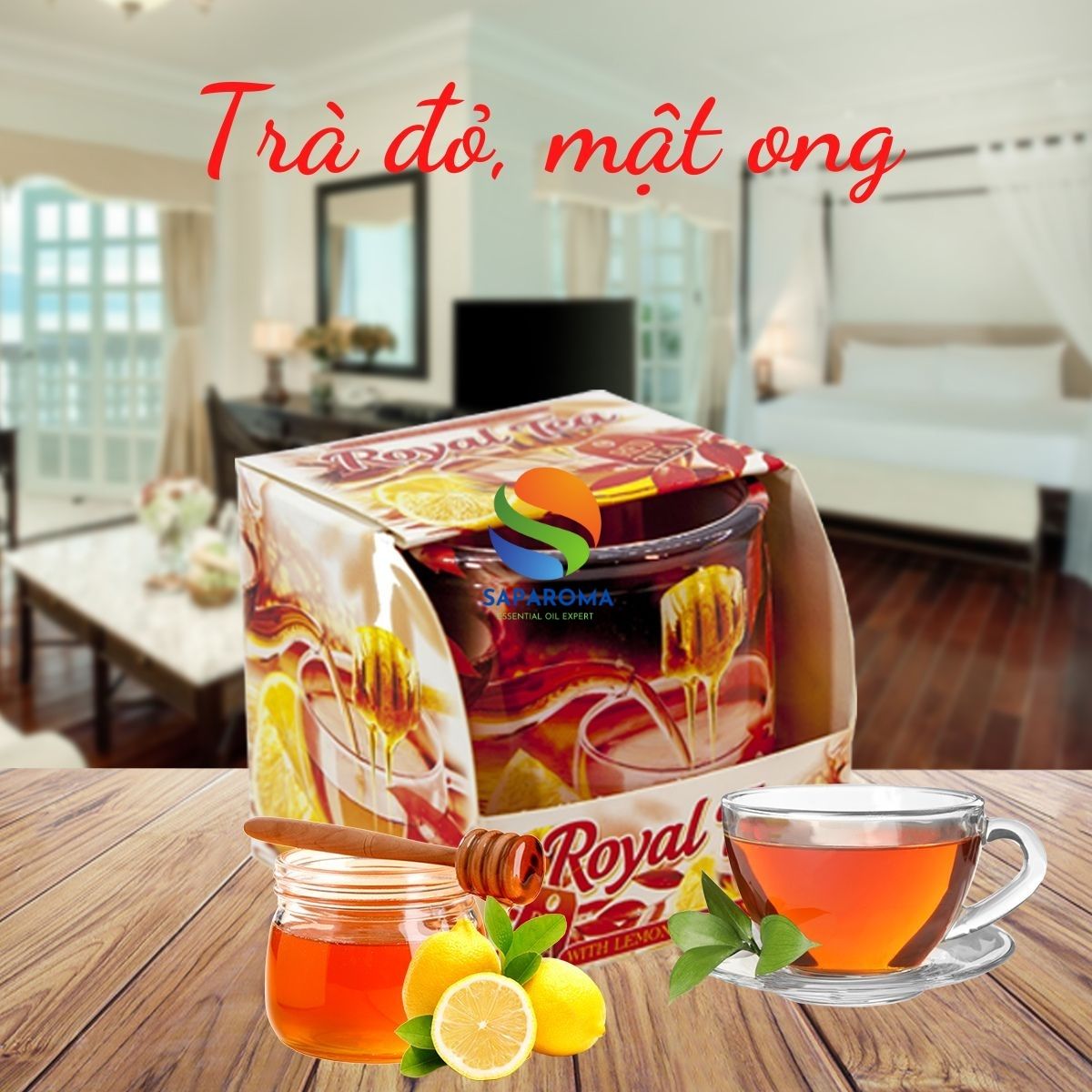 Ly nến thơm tinh dầu Bartek Royal Tea 100g QT025833 - trà hoàng gia, nến trang trí, thơm phòng, thư giãn, Hỗ trợ khử mùi (giao mẫu ngẫu nhiên)