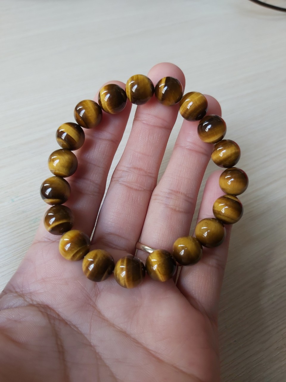 Vòng đá mắt hổ nâu 10 li