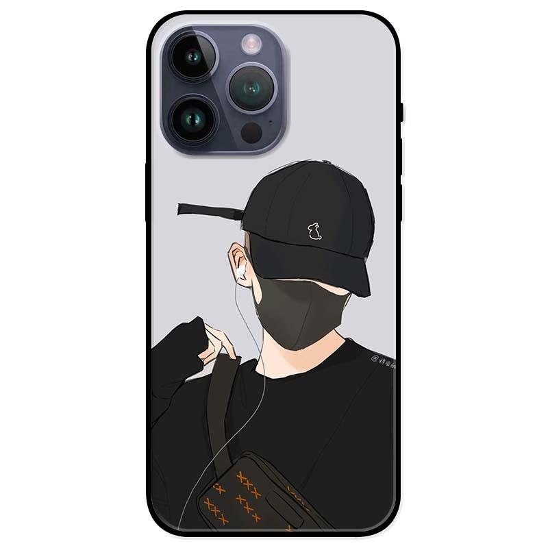 Ốp lưng dành cho Iphone 14 - Iphone 14 Plus - Iphone 14 Pro - Iphone 14 Pro Max - Chàng Trai Nón Đen