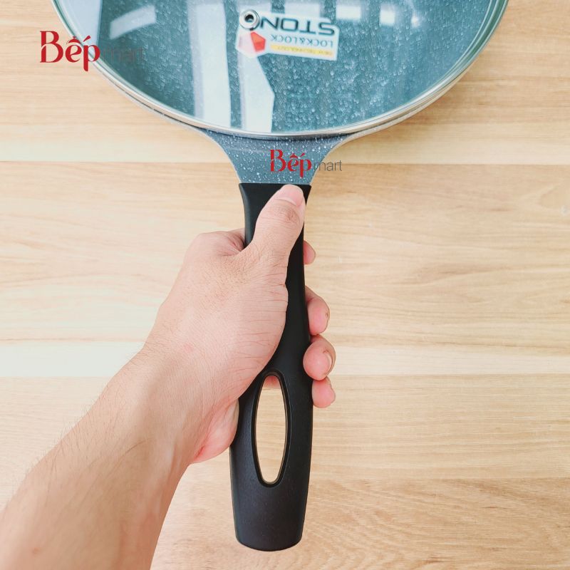 Chảo đá sâu lòng LocknLock Stone size 28-30cm, chống dính, dùng bếp từ