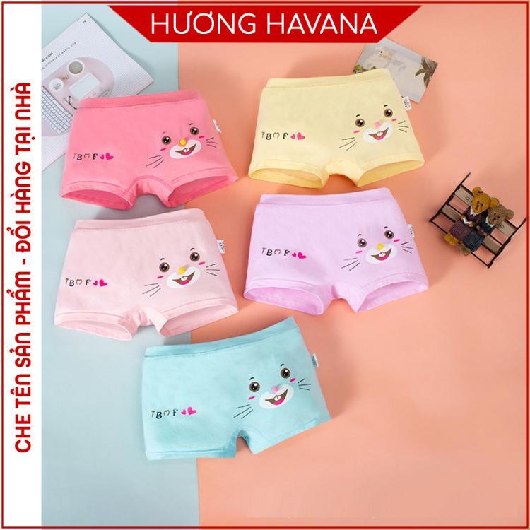 Quần lót đùi bé gái chất cotton cao cấp in hình ngô nghĩnh dễ thương HAVANA KLQ02