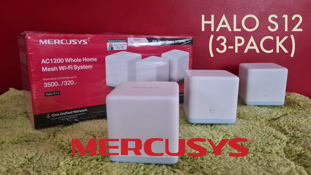 Bộ Phát Wifi Mesh Mercusys Halo S12 Chuẩn AC Tốc Độ 1200Mbps - Hàng Chính Hãng