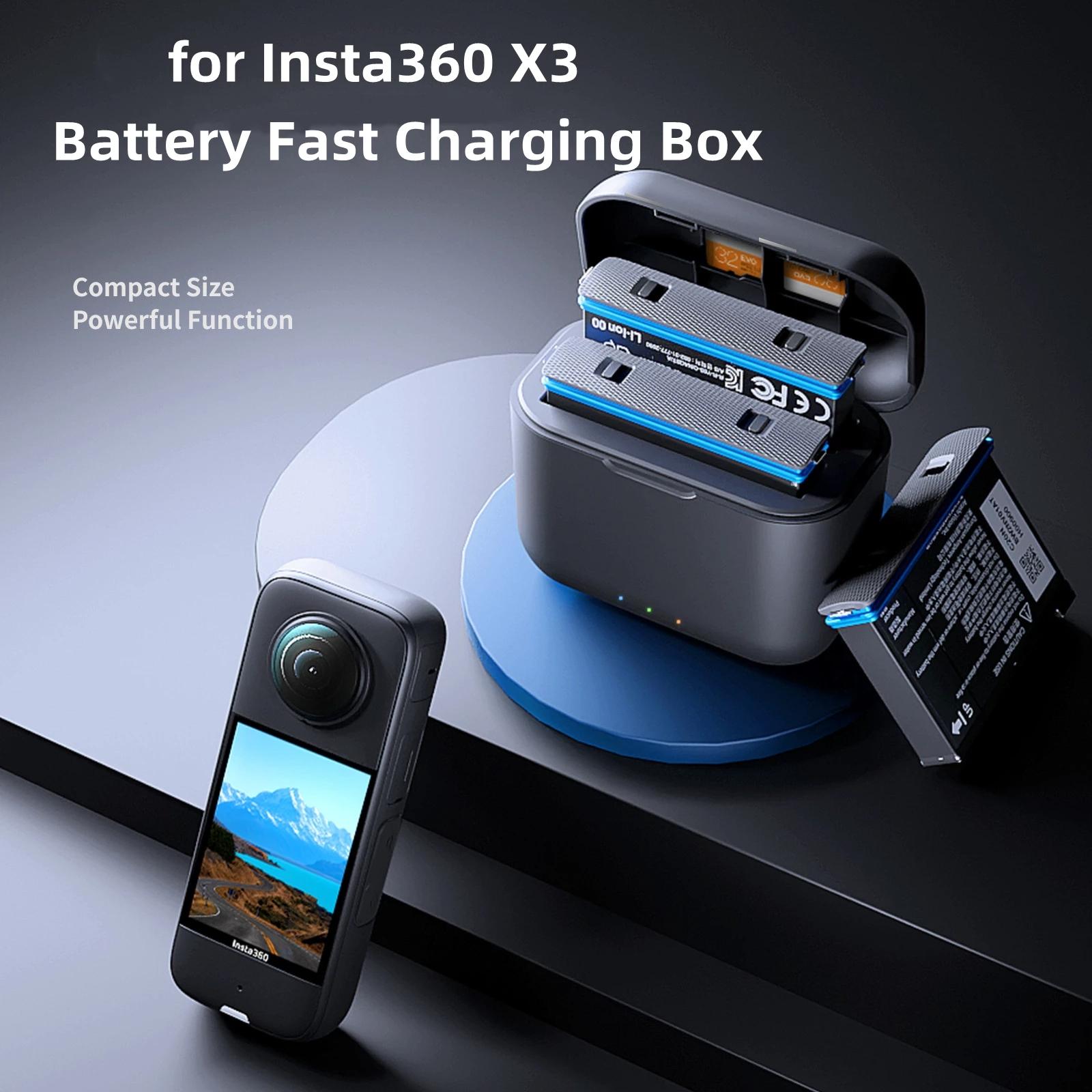 Đối với hộp sạc nhanh Insta360 x3 Type-C cho pin Insta 360 x3 cho Insta360 một phụ kiện sạc di động x3