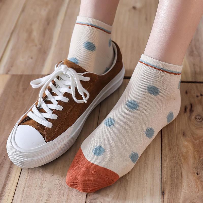 Vớ Nữ Cổ Ngắn Cao Cấp Họa Tiết Cute, Tất Nữ Cotton mềm mịn, thoáng mát khử mùi