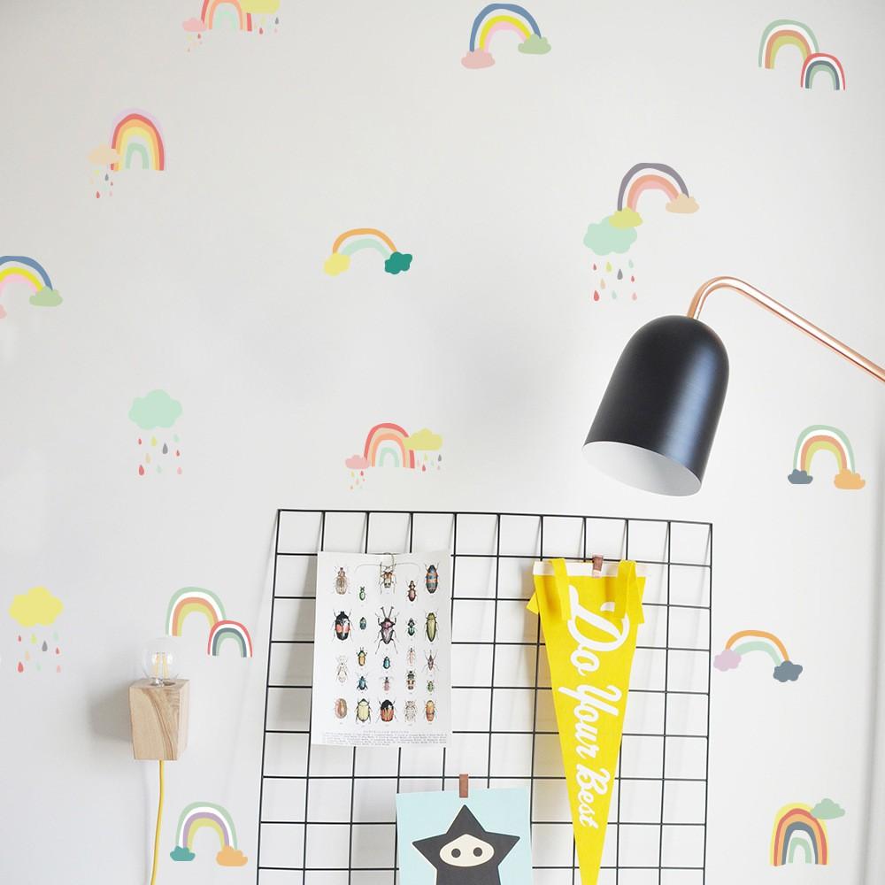 Decan Dán Tường An Phú Decor Họa Tiết Cầu Vồng Dễ Thương