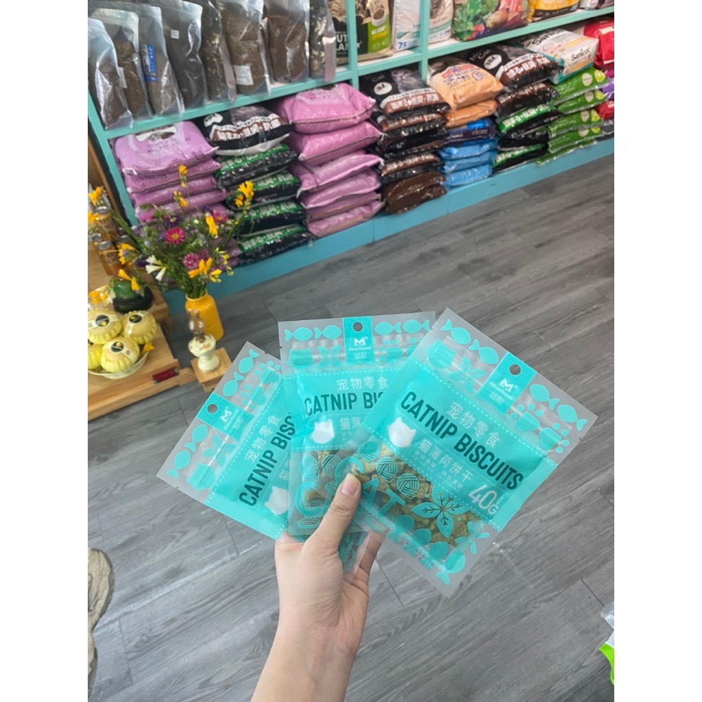 B.ánh thưởng cho mèo Catnip Bis.cuits Gói 40gr