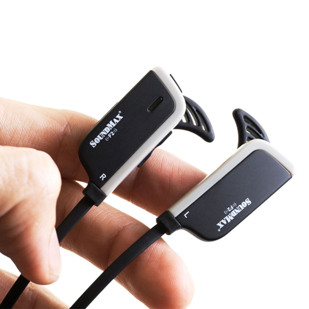 Tai Nghe Thể Thao Bluetooth SoundMax F-2 | Bluetooth In-Ear Headphone For Sport SoundMax F2 | Nhét Tai Nghe Nhạc Earphone - Hàng Chính Hãng