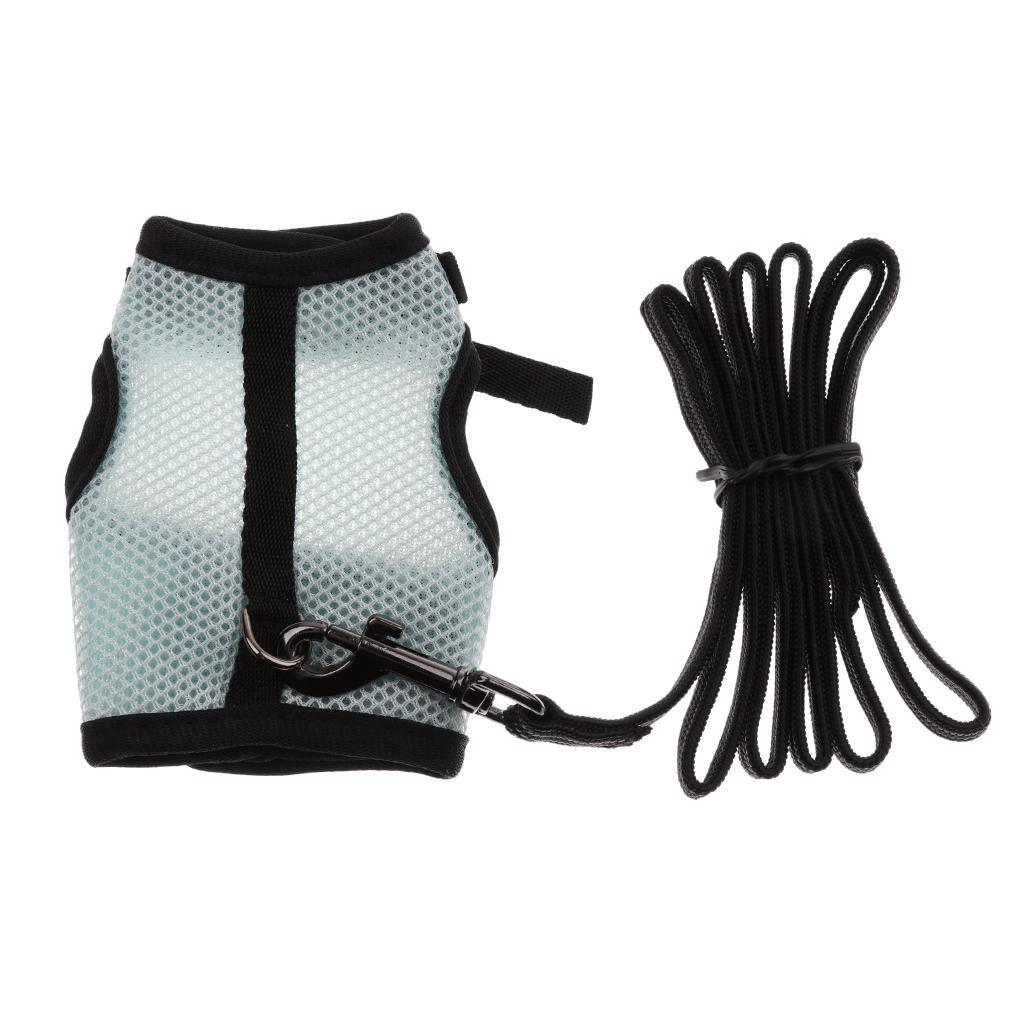 2x Adjustable Ferret Harness/Baby Rabbit/Squirrel/Hamster Leash Lead Rope S