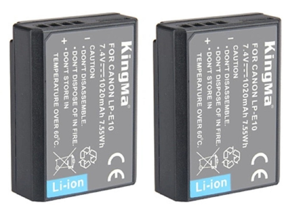 Combo 2 pin 1 sạc đôi Kingma for Canon LP-E10 - Hàng chính hãng