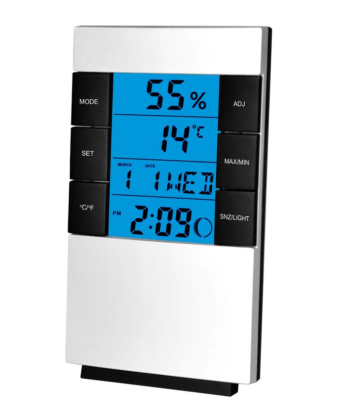 Đồng hồ đo nhiệt độ, độ ẩm và báo thức 5 chức năng trong một
