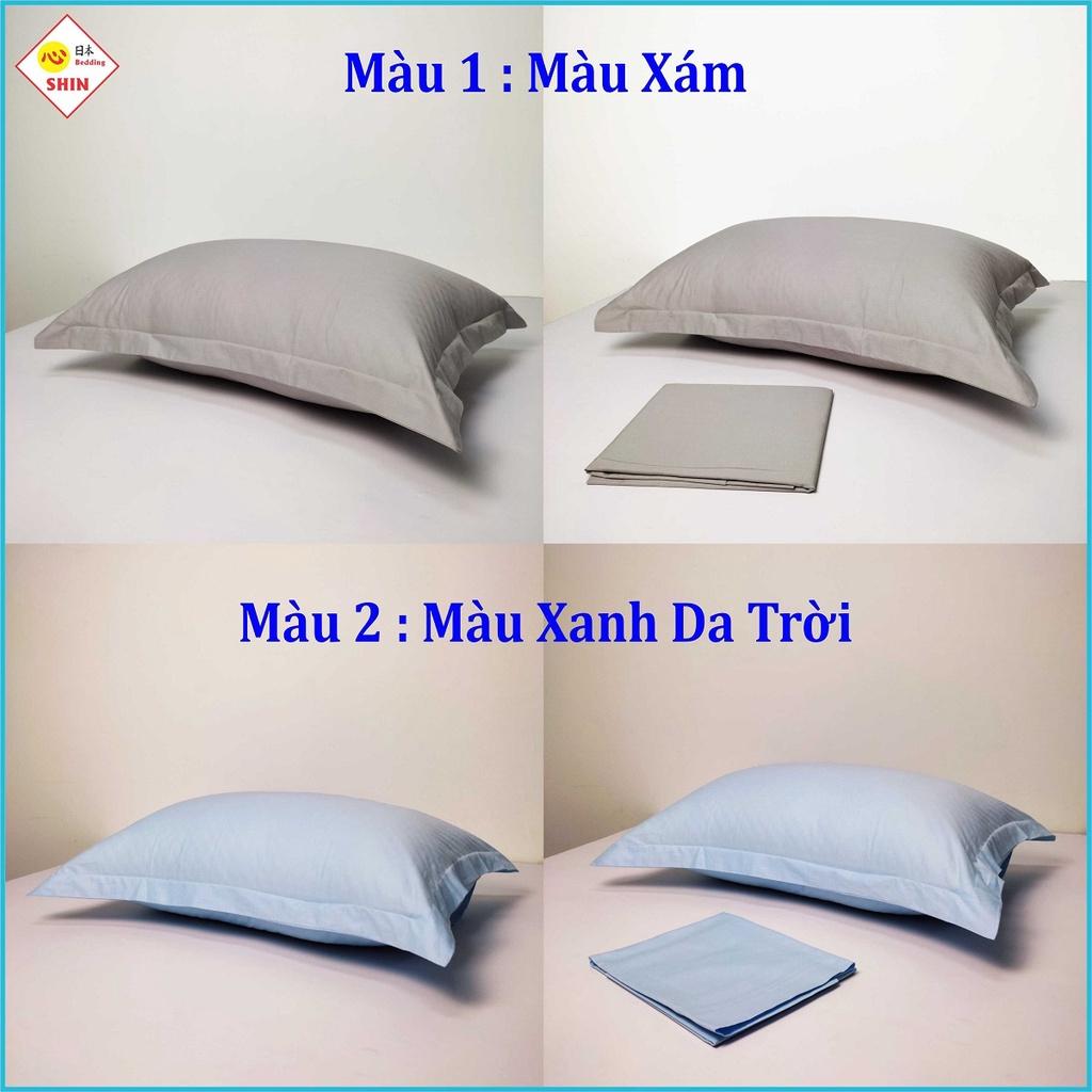 Vỏ gối cotton tự nhiên cao cấp 40x60cm màu xám