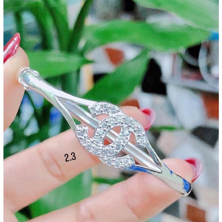 Lắc tay bạc X gắn đá trắng nổi bật ,siêu sáng bóng dành cho nữ, chuẩn bạc ta giá tận xưởng-Bạc Npj