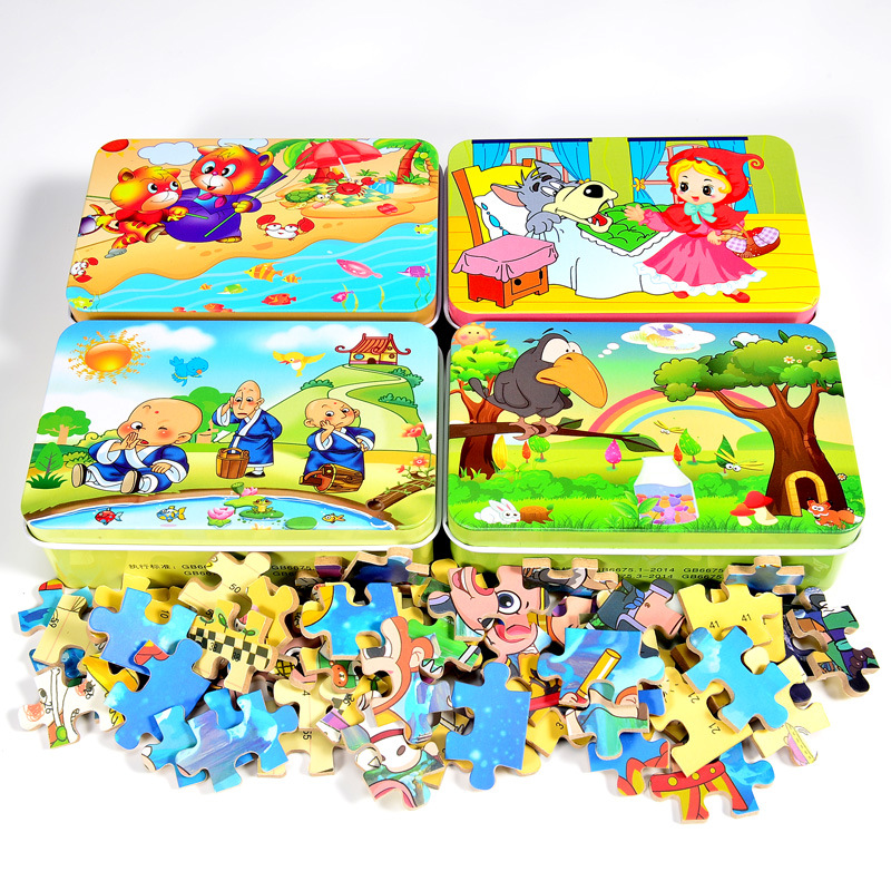 Đồ chơi hộp tranh xếp hình 100 miếng puzzle nhiều chủ đề - Đồ chơi thông minh trẻ em