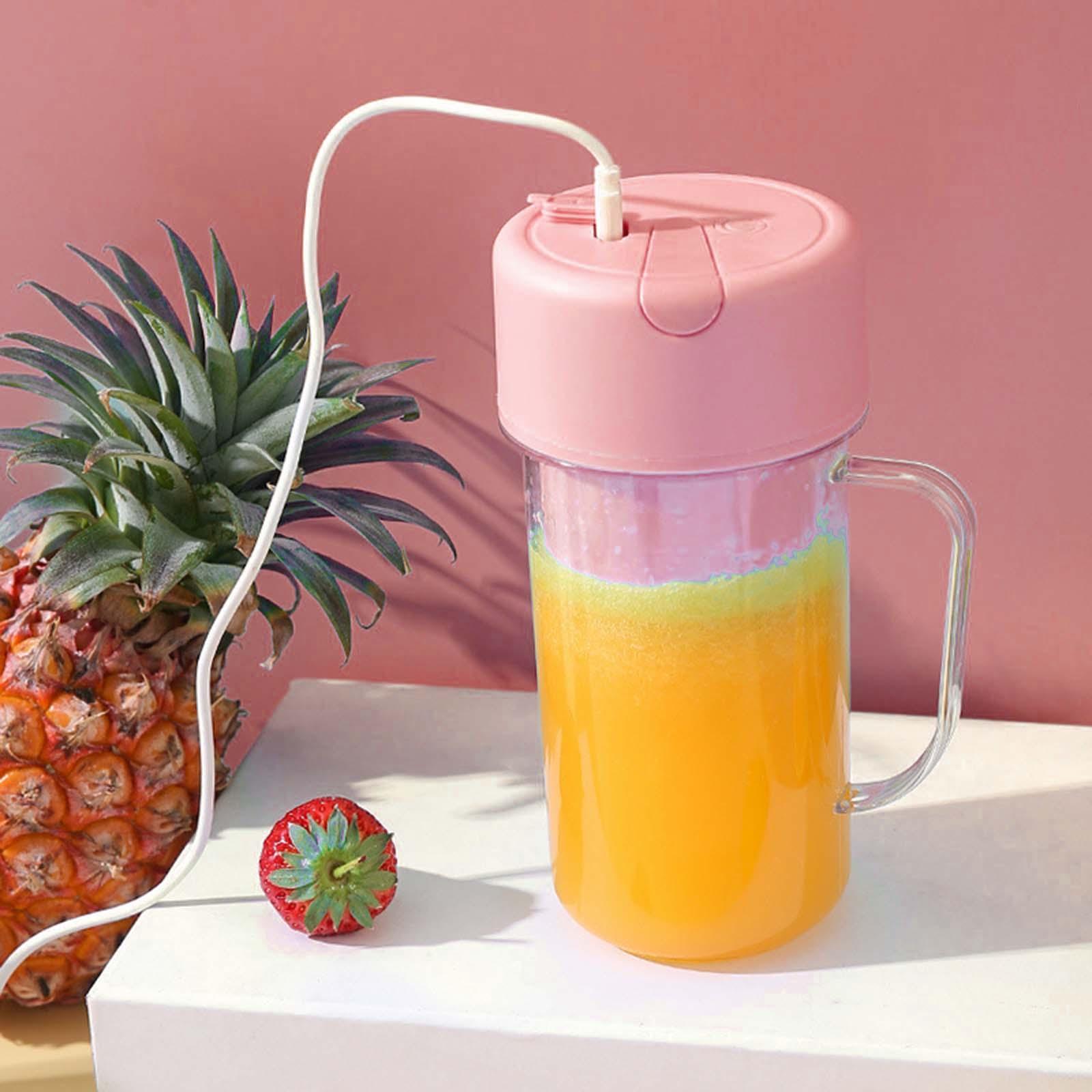 Small Electric Juicer Cup 14oz Fresh Juice Blender for Picnic Sports Camping