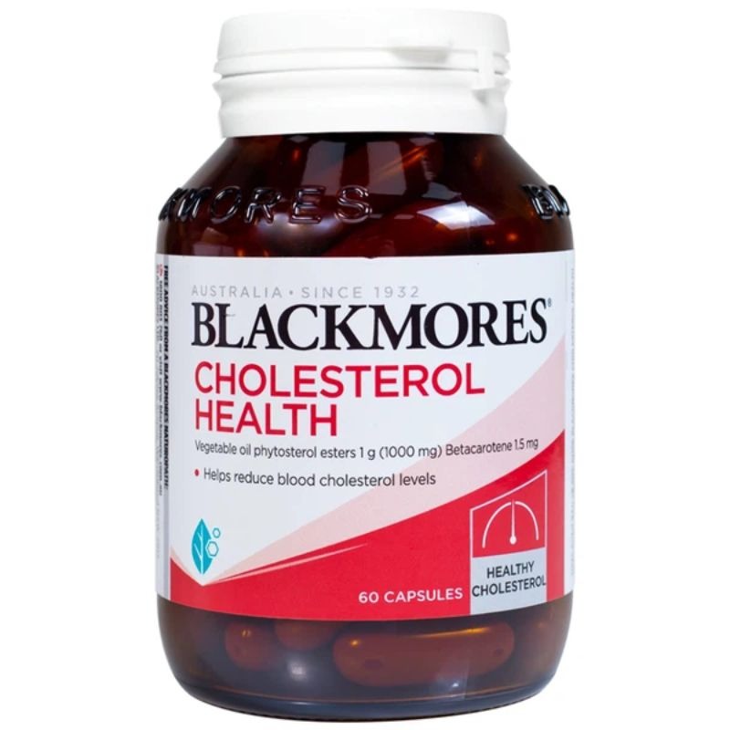 Combo 2 lọ Thực Phẩm Bảo Vệ Sức Khỏe Blackmores Cholesterol Health (60 viên) Hỗ Trợ Ngăn Ngừa Bệnh Tim Mạch