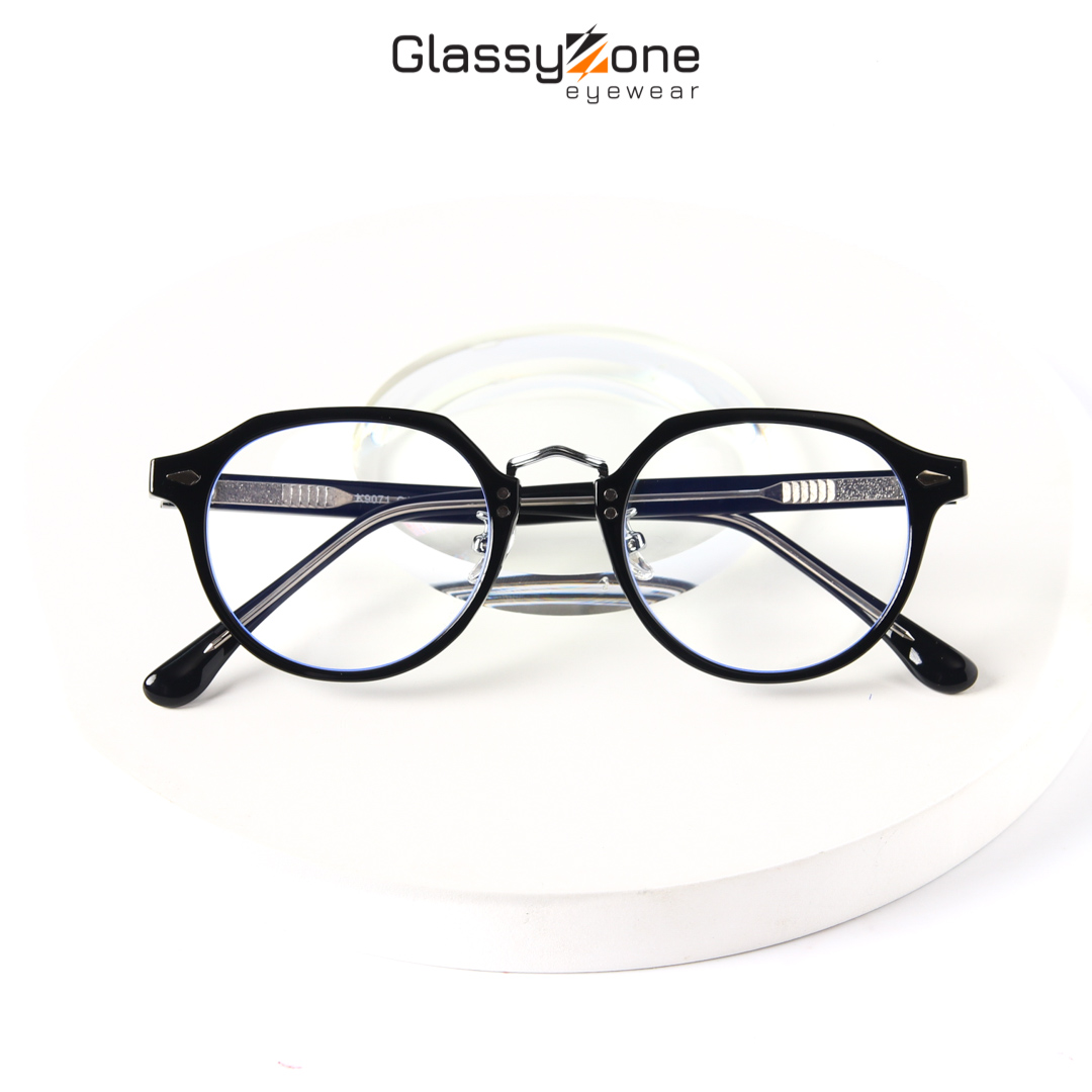 Gọng kính cận, Mắt kính giả cận nhựa Form tròn Unisex Nam Nữ Hardy - GlassyZone