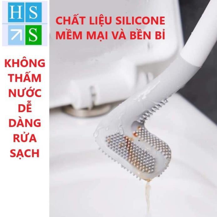 ( Bán sỉ ) CHỔI CỌ TOILET thông minh SILICON cọ chà vệ sinh (MẪU MỚI) sạch mọi ngóc ngách bồn cầu, nhà tắm - KÈM MÓC DÁN