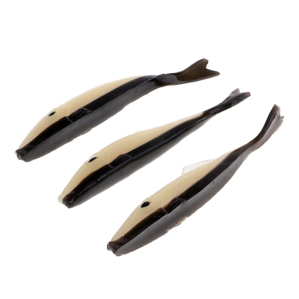 3pcs Soft Fishing Lure Worm Swimbait CrankBait Bass Trout Shad Fish Lure High Quality Durable to Use