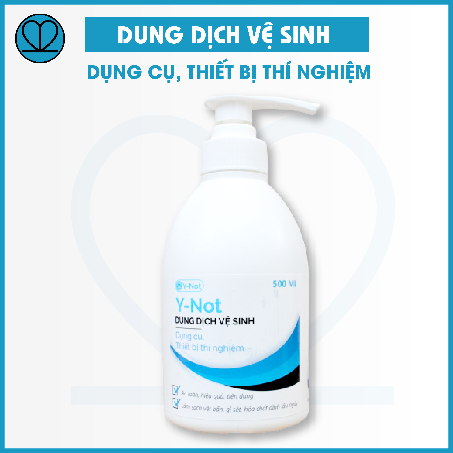 Dung dịch vệ sinh dụng cụ thí nghiệm Y-Not 500ml | loại bỏ canxi và magie | làm trắng sáng bề mặt kim loại