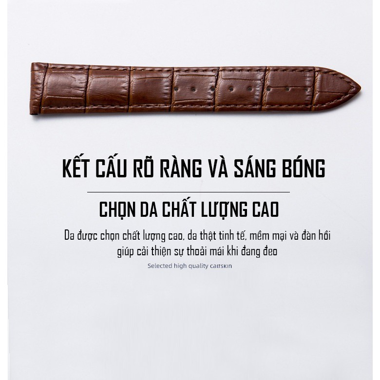 Dây Da Loại Sang Cho Đồng Hồ Đeo Tay Có Chống Nước 18x20mm